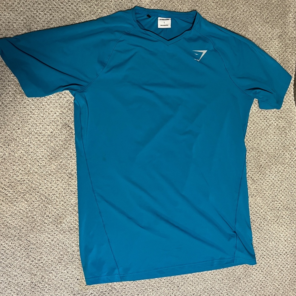 Blue Gym Shark V-Neck